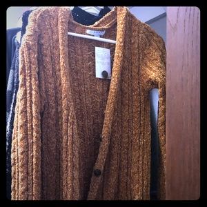 Mustard long cardigan